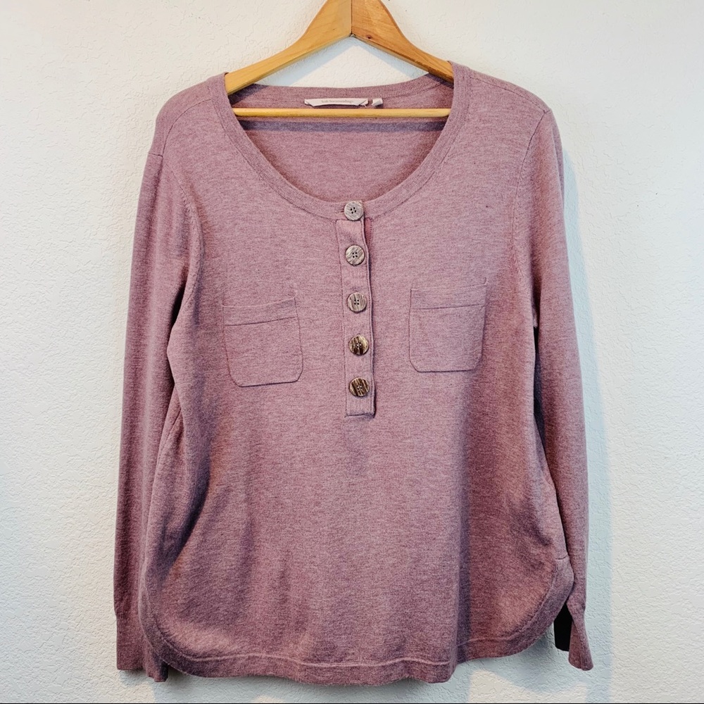 Soft Surroundings Anthro Barbara Button Top XL